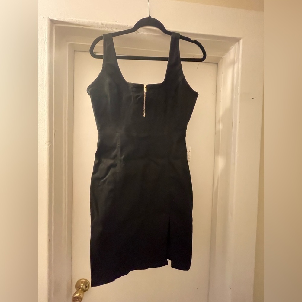 GUESS black zipper mini dress Size‎ Medium NWT